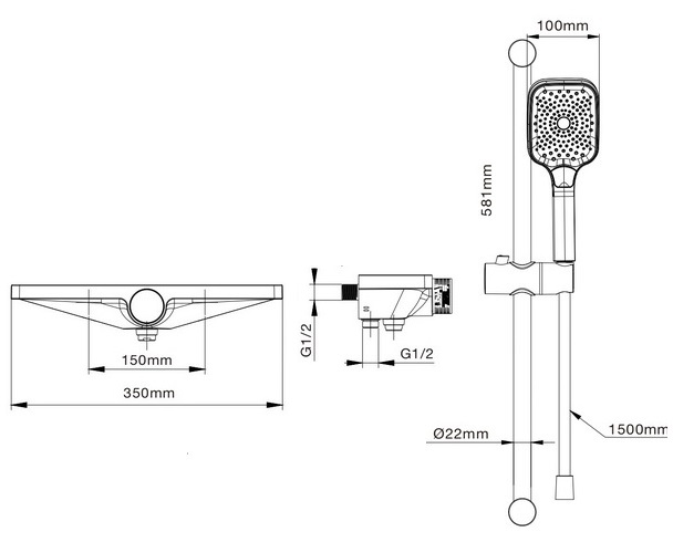 смеситель для ванны WONZON & WOGHAND ONIX